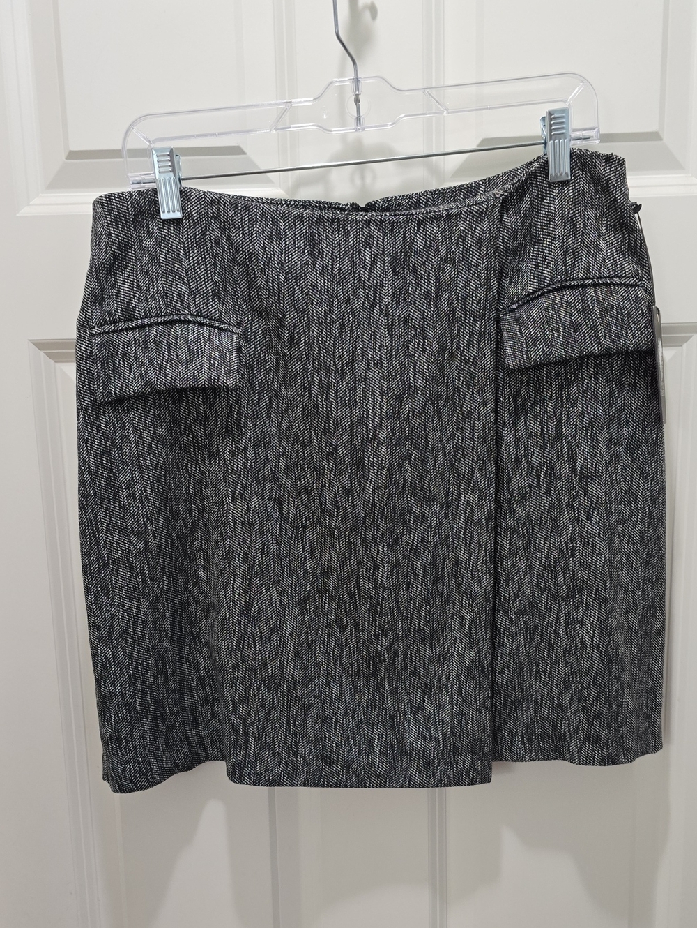 Vince Camuto Black & Gray Tweed Mini Skirt